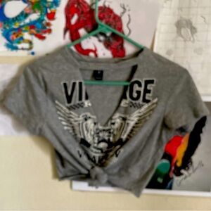 Cute tshirt crop top